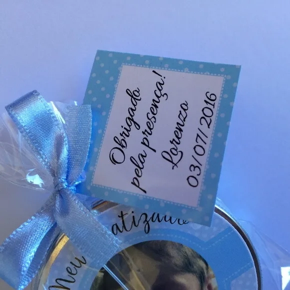 Lembrancinha p/ Batizado - Vela aromática