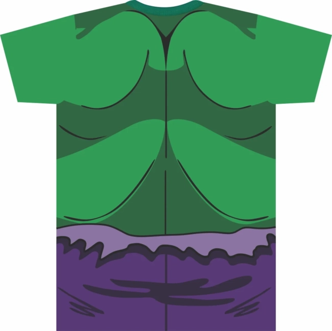 Camiseta Adulto Fantasia Monstro Verde Forte com Músculos