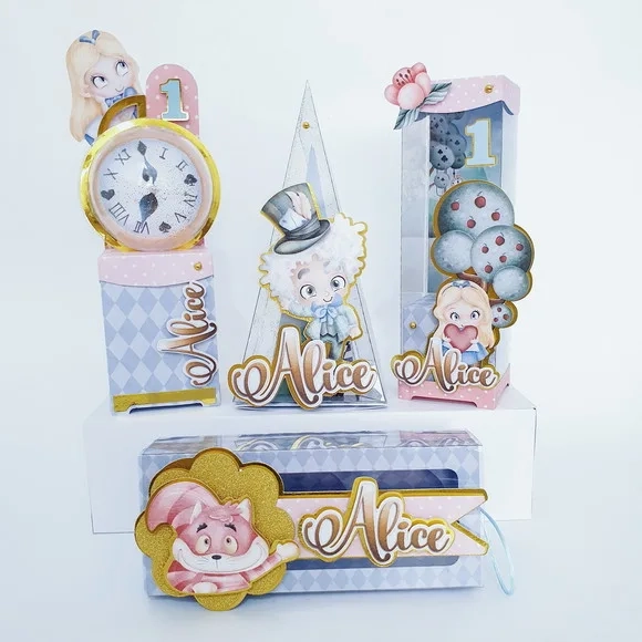 Kit 60 Lembrancinhas - Alice Luxo