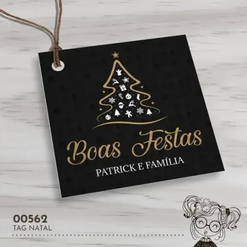 Tag Quadrada Natal - 00562