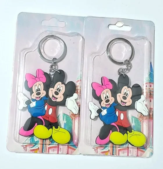 Chaveiro Mickey e Minnie Frente e Verso Emborrachado 1 Peça