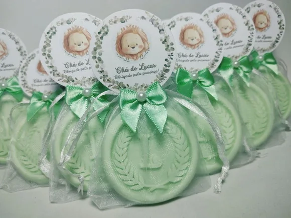 Lembrancinha Chá de Bebê: Sabonete Letra Inicial do Nome