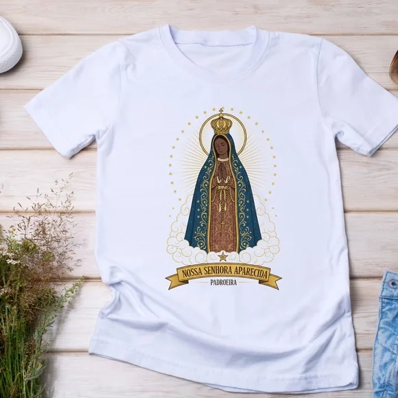 Camiseta Nossa Senhora Aparecida Padroeira do Brasil