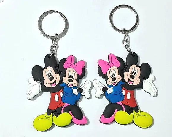 Chaveiro Mickey e Minnie Frente e Verso Emborrachado 1 Peça