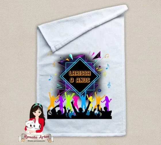 Toalhinha Personalizada Balata Neon