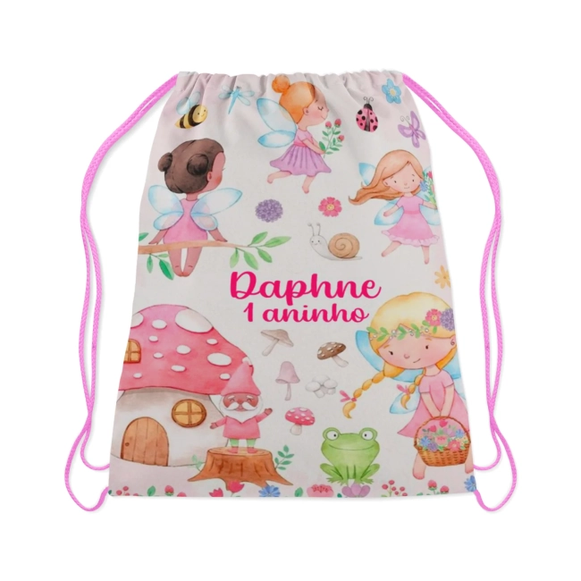 mochilinha personalizada jardim encantado