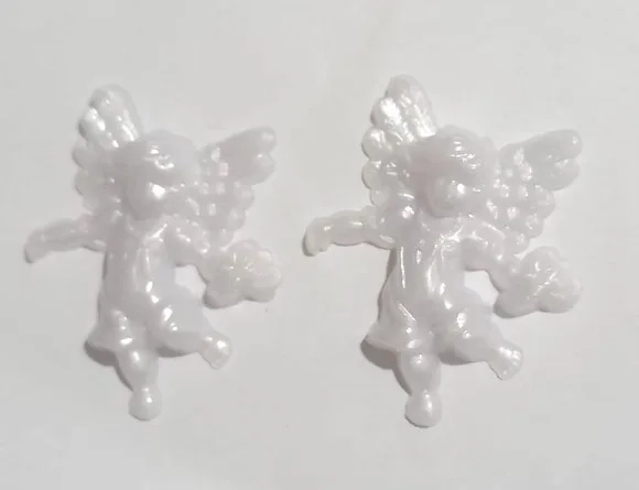 Anjinho de Acrílico Injetado Branco - 6 Unidades