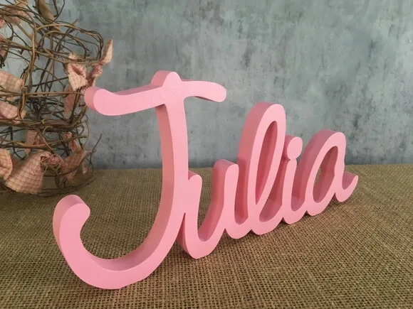 Letras Decorativas - nome em MDF Linha Cursiva