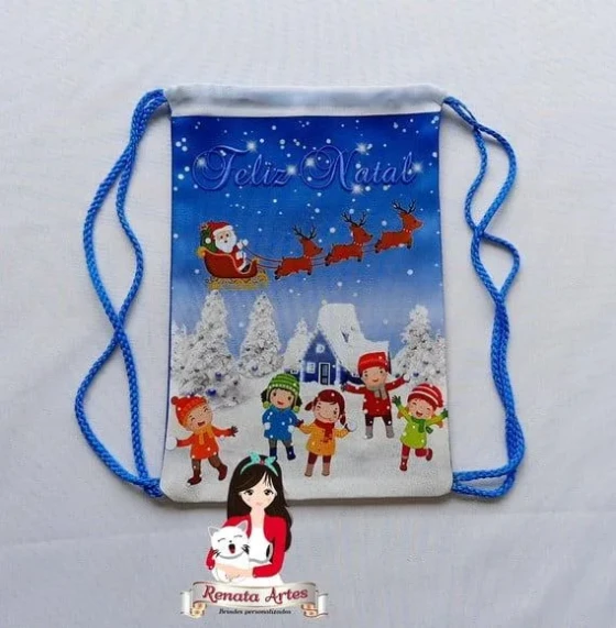 Mochila de Tecido Personalizada Natal