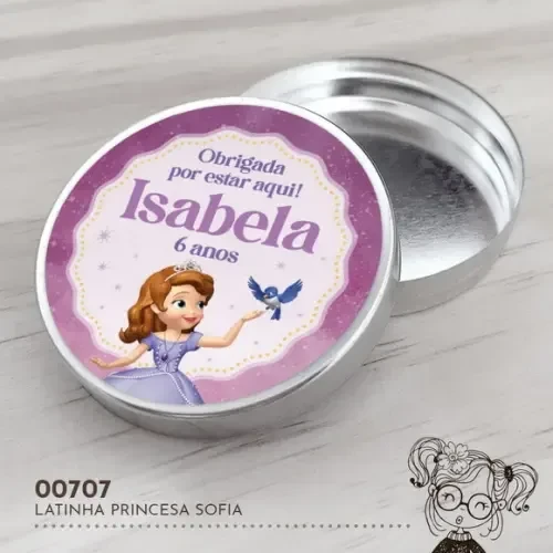Latinha Adesivada Princesa Sofia - 00707
