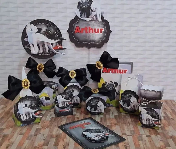 Kit 60 Lembrancinhas - Como Treinar Seu Dragão
