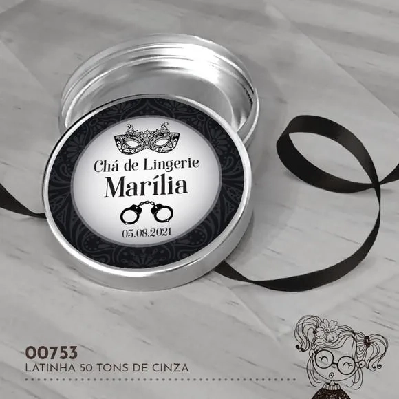 Latinha Adesivada 50 Tons de Cinza - 00753
