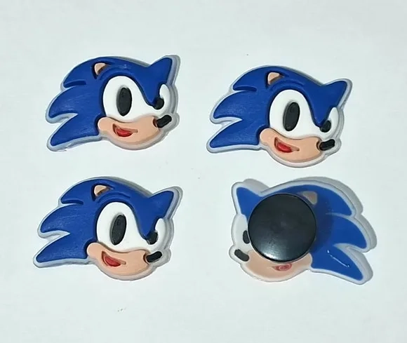 Pins para Crocs Sonic 2cm Emborrachado 6 Unidades