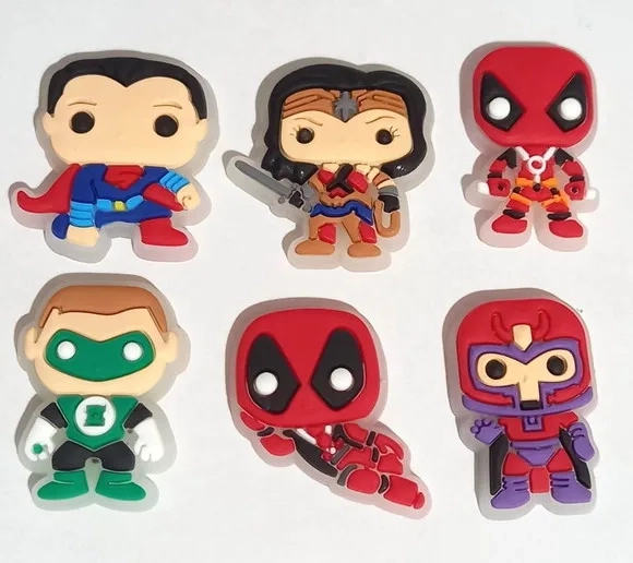 Aplique Heróis Funko Fluorescente - 6 Unidades