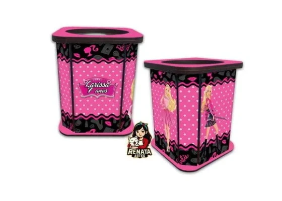 Porta Lápis Personalizado Barbie Nova