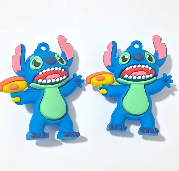 Pingente Stitch 5,8cm Emborrachado Pacote com 2 Unidades
