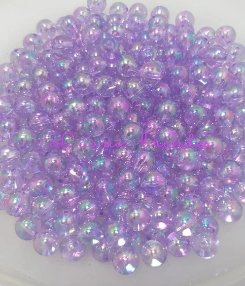 Bolinhas Lilás Furta cor com Furo - 10mm - 100 Unidades