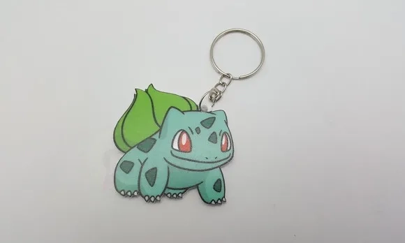 Chaveiro Pokémon Bulbasaur em Acrílico Uv