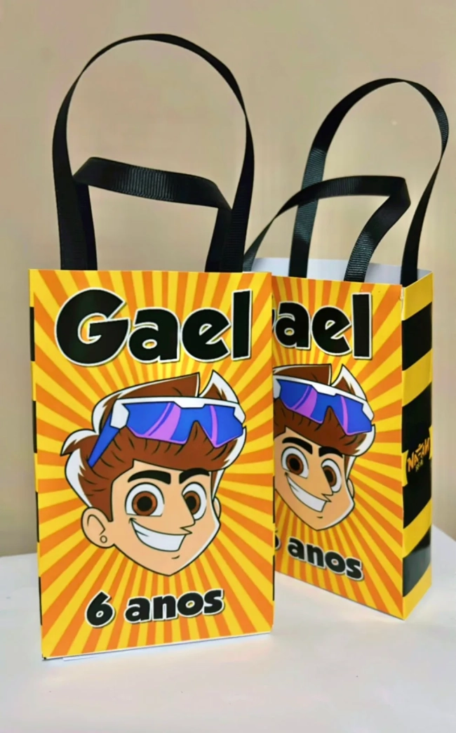 Sacolinhas Personalizada Natan Por Aí Lembrancinhas Para Aniversário