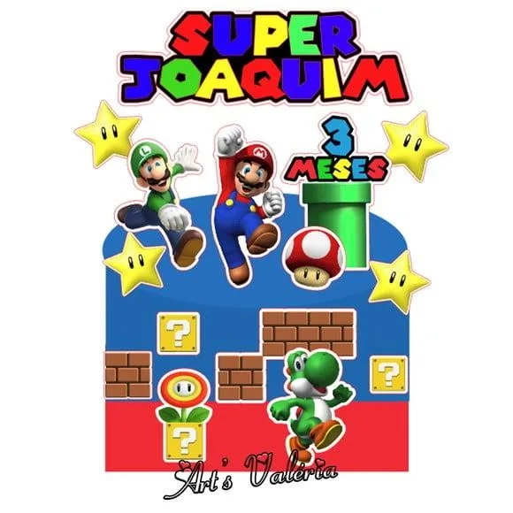 Topo de Bolo Super Mario Bros