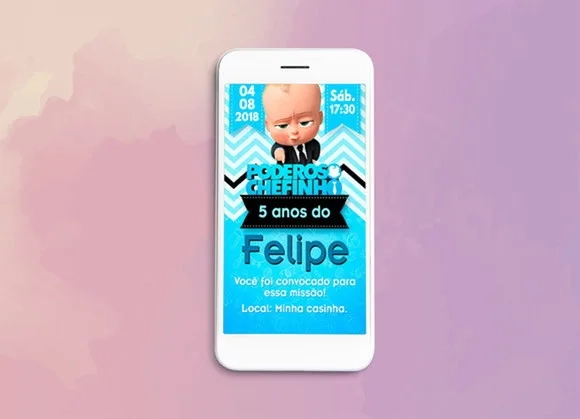 Convite Digital Tema Personalizado