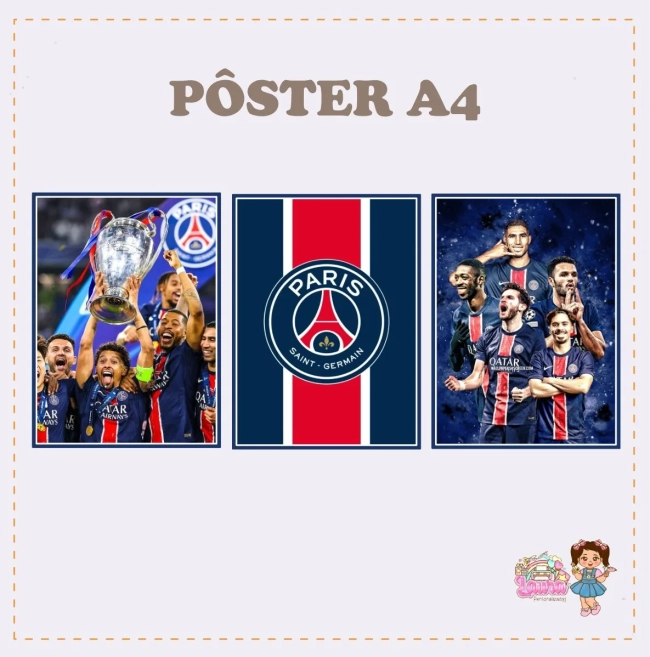 Kit Festa Só Um Bolinho PSG - Decoração de Festa