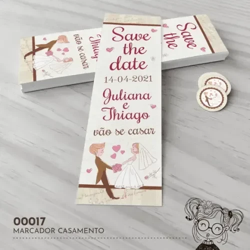 Marcador de Livro Save The Date - 00017