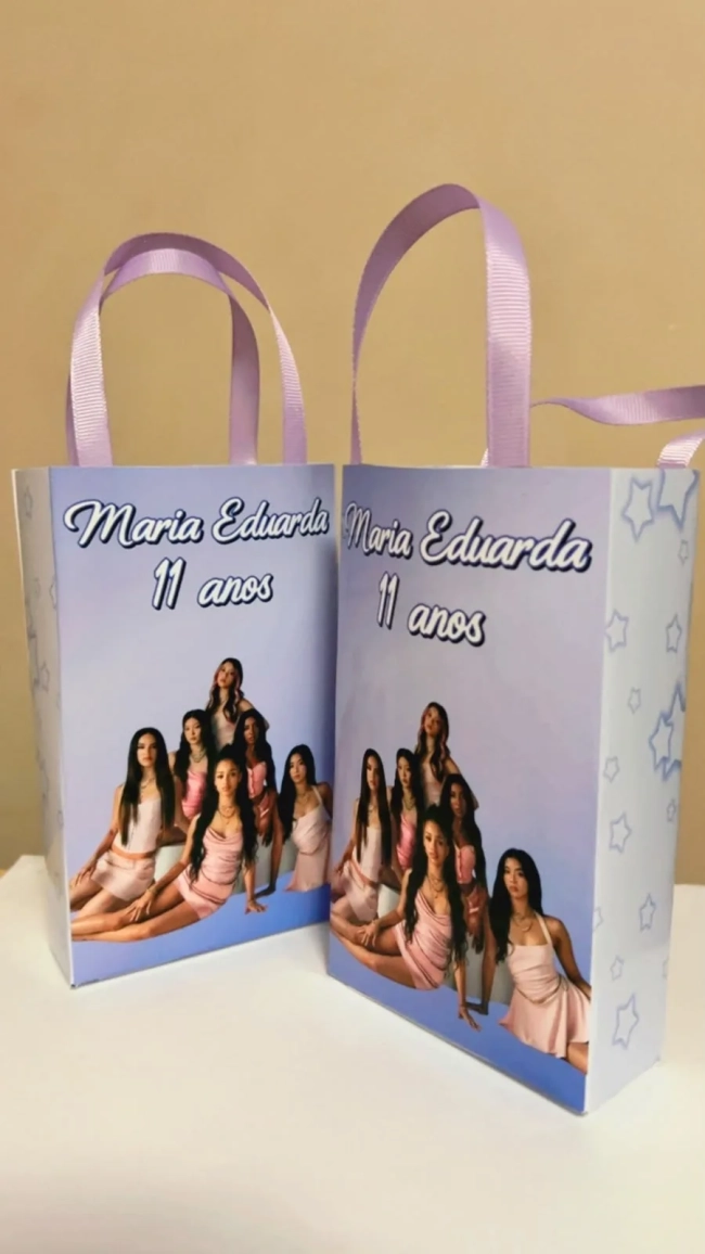 Sacolinhas Personalizada Katseye Lembrancinhas Para Aniversário