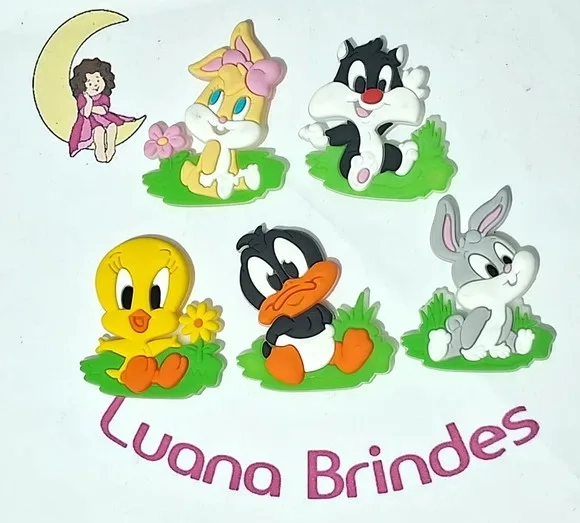 Aplique Baby Looney Tunes Emborrachado Pacote C/5 Unidades