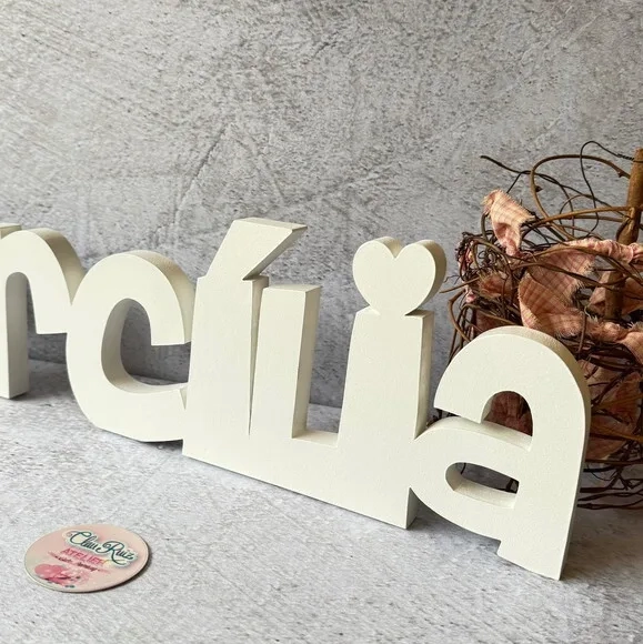 Nome em mdf - Linha Ch - Decoração Bebê e Infantil