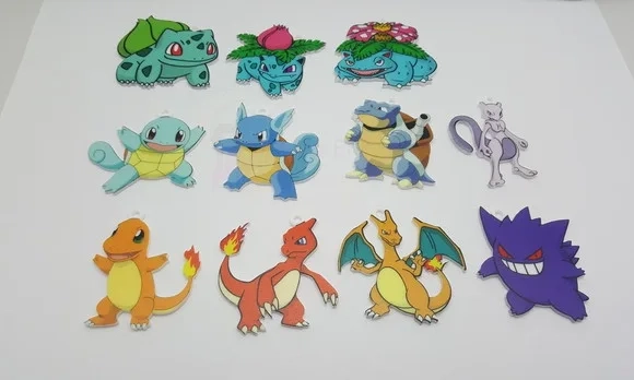 Pingente Pokémon Squirtle em Acrílico UV
