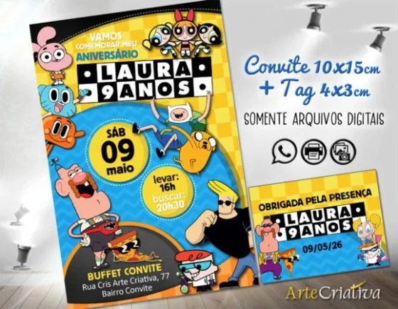Convite Digital C/tag Cartoon Network