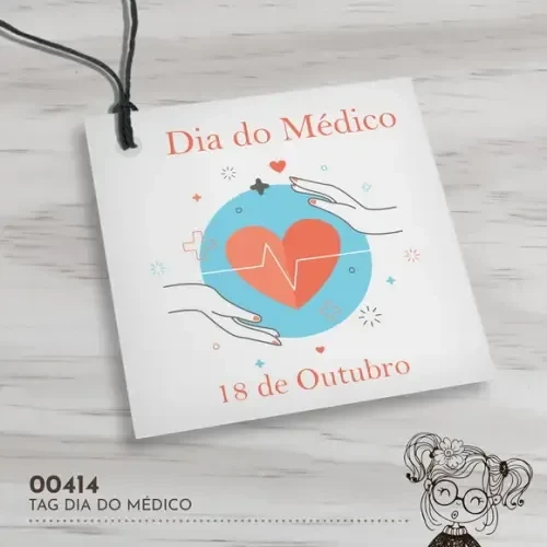 Tag Quadrada Dia do Médico - 00414