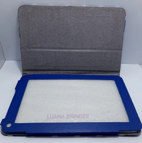 Capa Azul de Couro para Tablet - 1 unidade