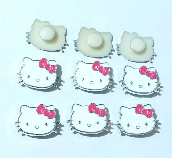 Pins para Crocs Hello Kitty Abs Pacote com 6 Unidades