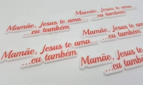 Placa Mamãe, Jesus Te Ama Eu Também Acrílico Uv