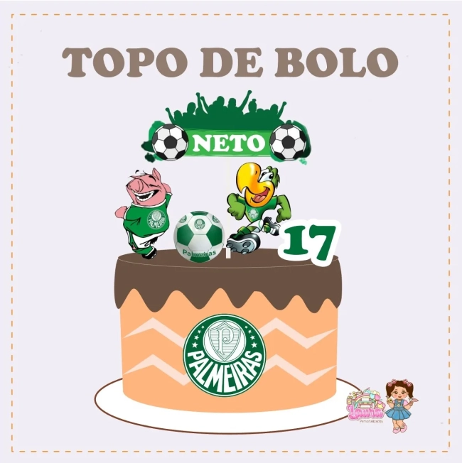 Kit Festa Só Um Bolinho PALMEIRAS - Decoração de Festa