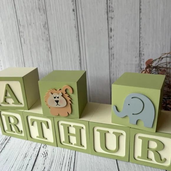 Safari Cubos Ts 8x8cm - Decoração Bebè