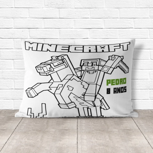 Almofada de Colorir Pinte e Lave do Minecraft