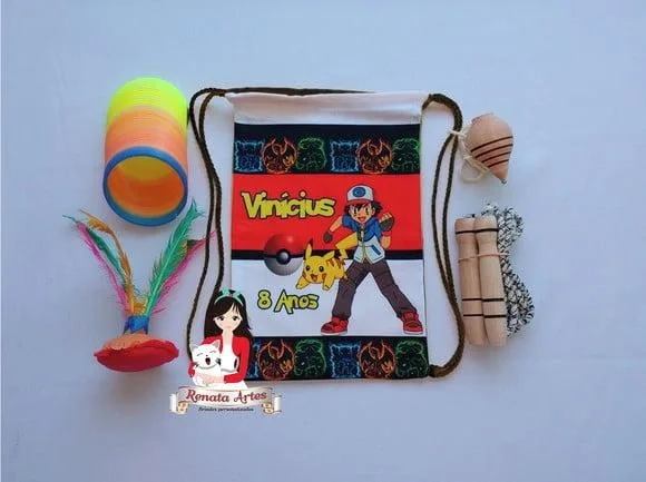 Mochila Boa Infância Tema Pokémon