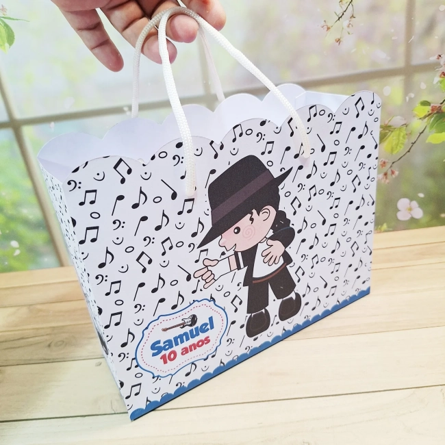 Sacolinhas Personalizadas MICHAEL JACKSON - PEGUE E MONTE - Decoração de Festa | Lembrancinhas | Aniversário | Personalizados