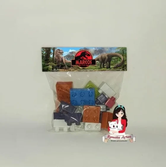 Blocos de Montar Personalizado Jurassic Dinossauros