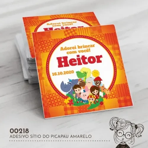 Adesivo Quadrado Sítio do Pica Pau Amarelo - 00218