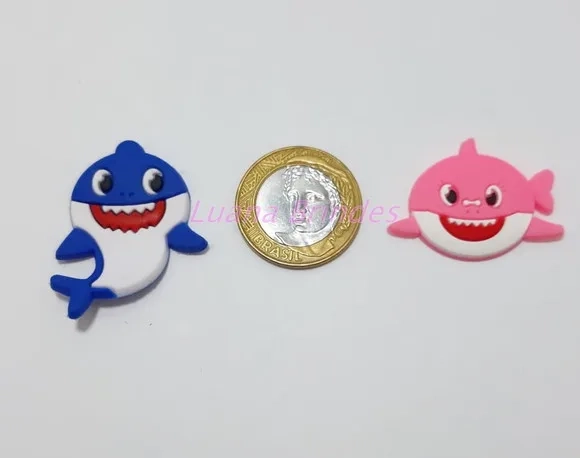 Aplique Baby Shark Emborrachado Variados Pct com 10 Unidades