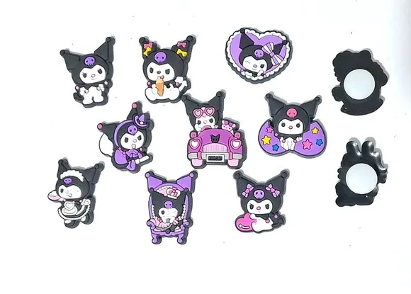 Adaptador P/crocs Kuromi Pacote com 6 Unidades