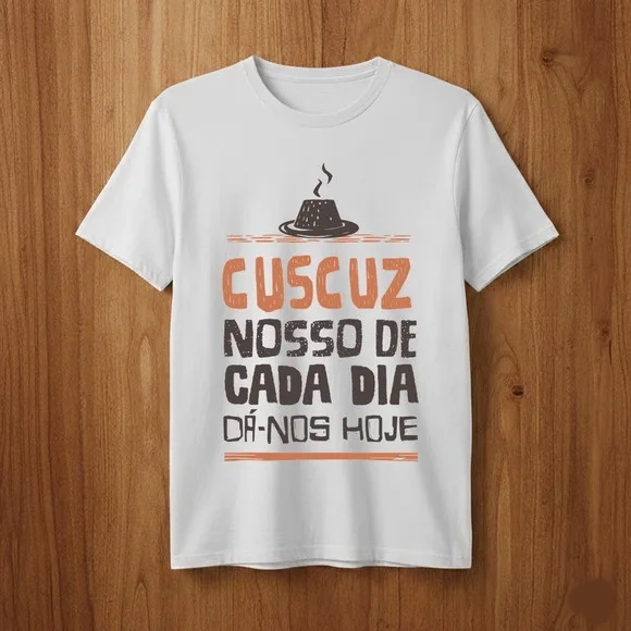 Camiseta Engraçada Cuscuz Nosso de Cada Dia