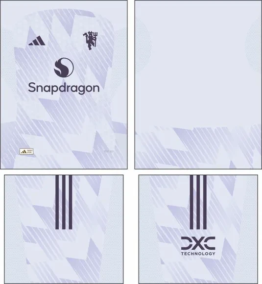 Arte Vetor Camisa Manchester United Visita 2025-2026
