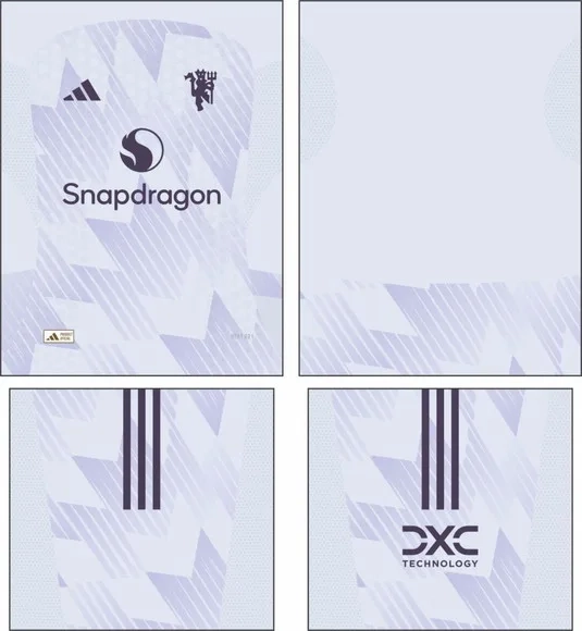 Arte Vetor Camisa Manchester United Visita 2025-2026
