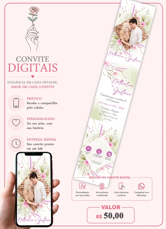 Convite de Casamento Digital Interativo