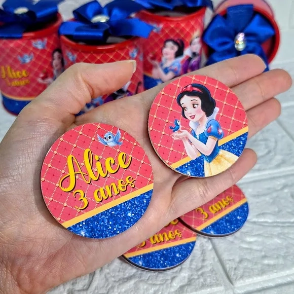 Jogo da Memória em mdf na Tubo Lata - Branca de Neve